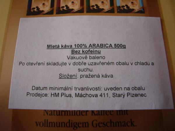 Amaroy - Entkoffeiniert mahlen 500g - CZ text